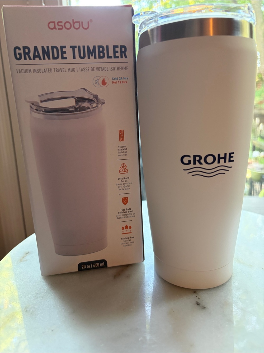 GROHE White Insulated Grande Tumbler - 20 oz